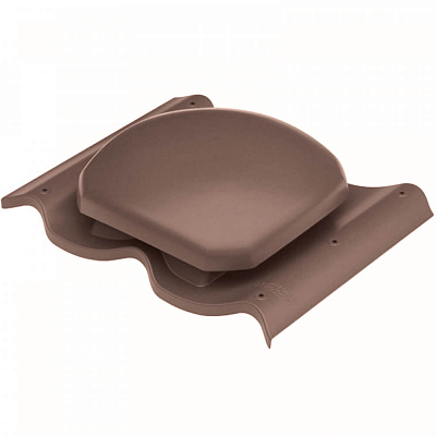 Выход вентиляции (дефлектор) для металлочерепицы Монтеррей коричневый фото Центр Металлокровли