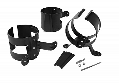 Кронштейн трубы на дерево (90 мм) RAL7024