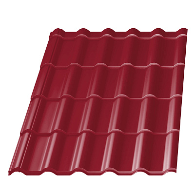 Металлочерепица Банга RAL3003 Рубин 0,45мм фото Центр Металлокровли