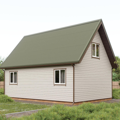 Лист Ондулин СМАРТ цвет зеленый на крыше дома фото2