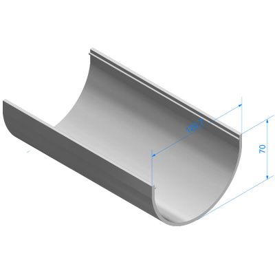 Желоб водосточный длина 3 метра ДЕКЕ STANDARD d120мм цвет RAL 9003 Белый размеры